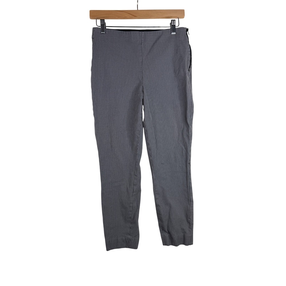Everlane The Side Zip‎ Plaid Ankle Pants size 8 Gray